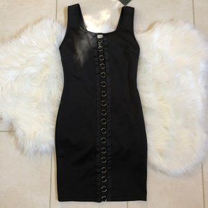 Forever 21 Metal-Ringed Black Tank Mini Dress